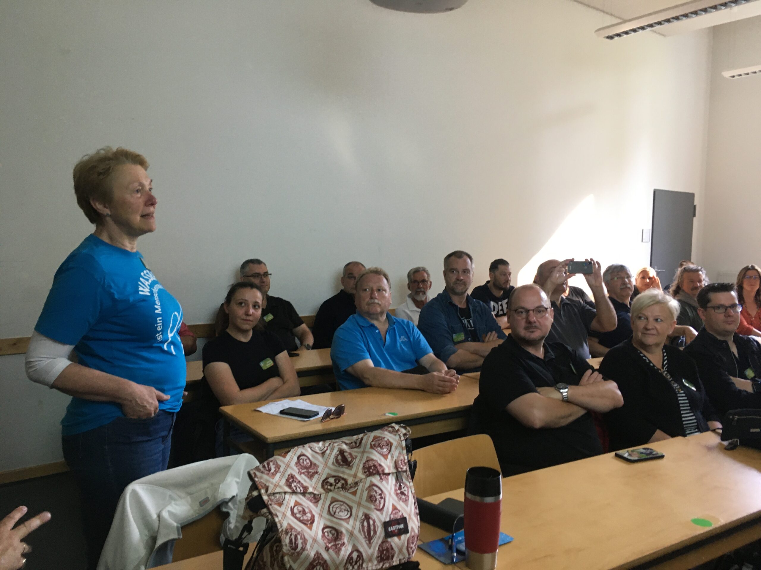 Members of the ver.di Federal Specialist Group Water Sector at the presentation of SafeCREW on 6 July 2023 at the premise of Hamburg University of Technology.